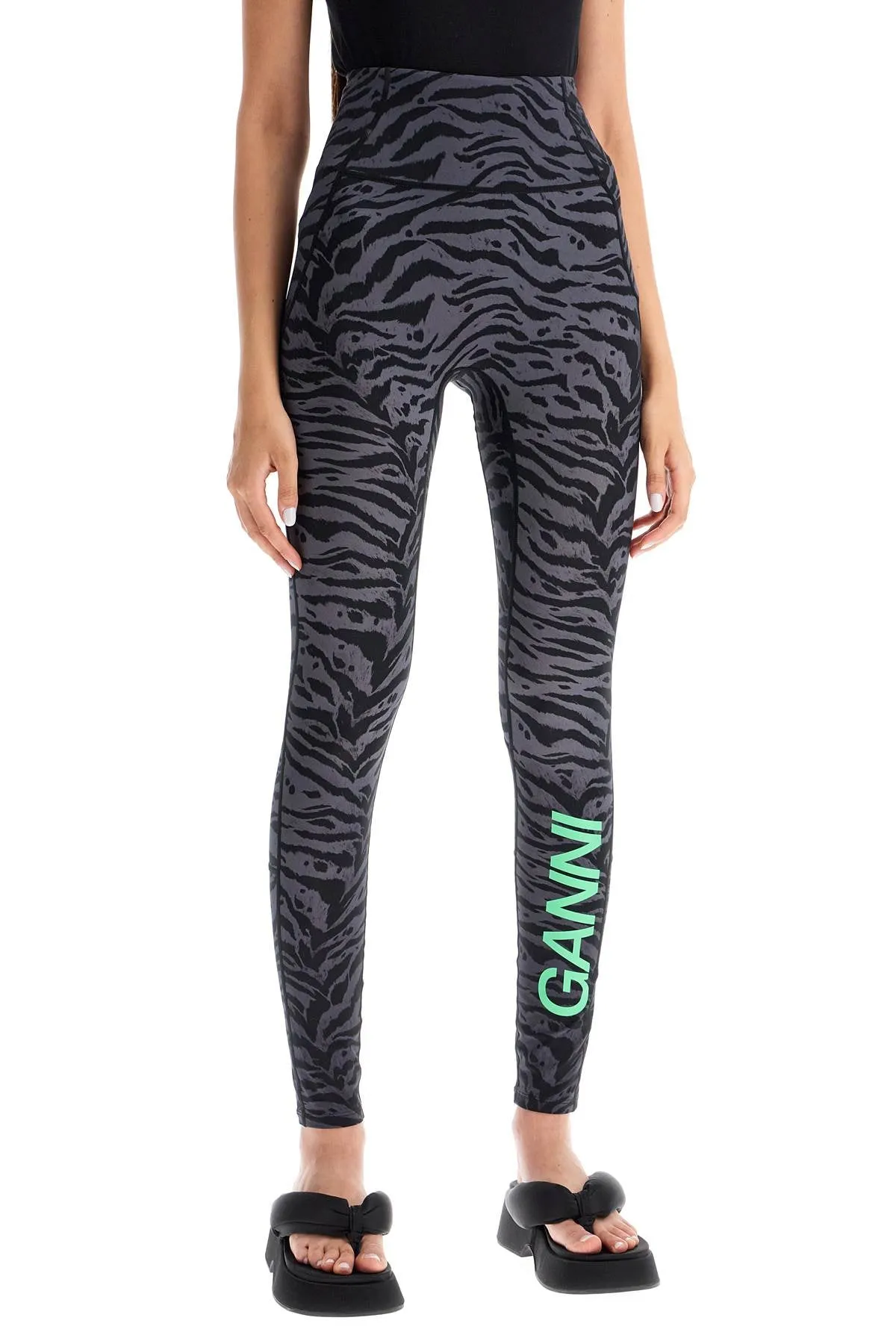 animal print sports leggings T3960 PHANTOM