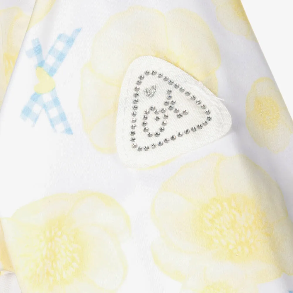 Baby Girls Yellow Floral Coat