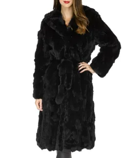 Black Rabbit Fur Coat: FurSource.com