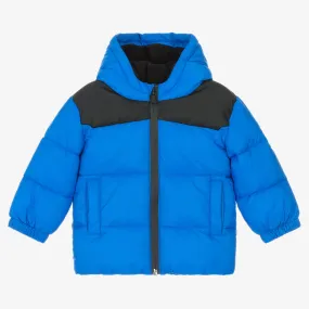 Boys Blue Hooded Puffer Coat