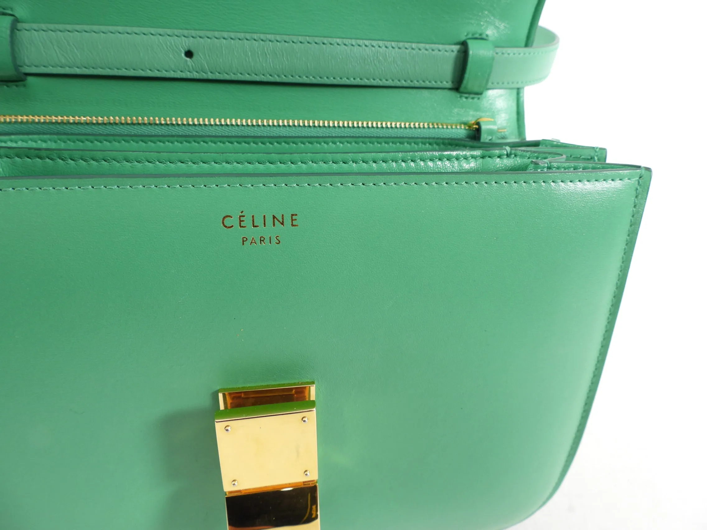 Celine Green Medium Classic Box Bag