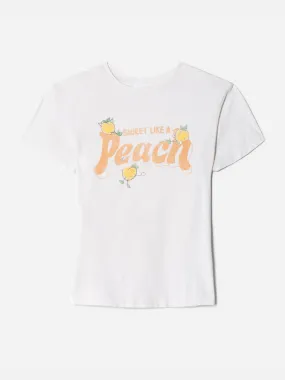 Classic Peach Tee - Vintage White