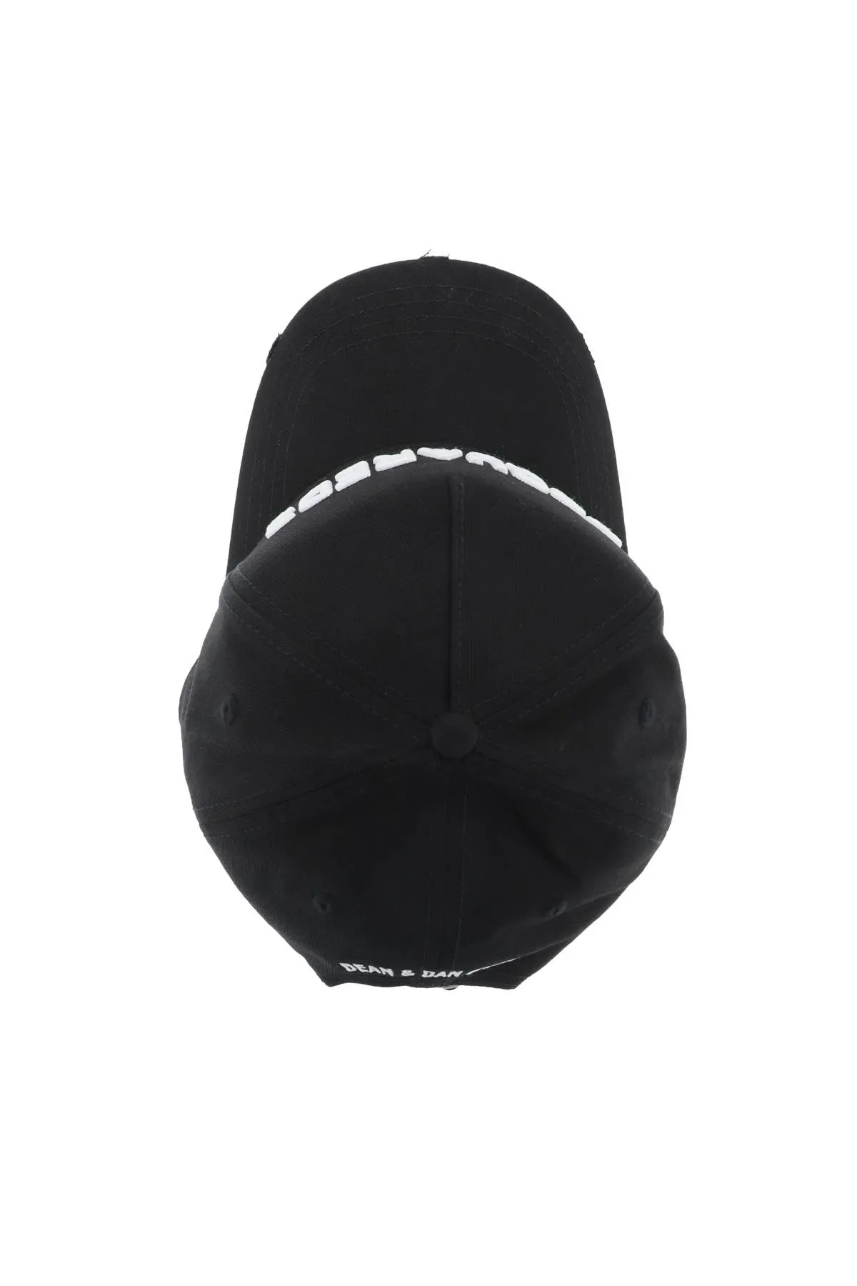 embroidered baseball cap BCM0660 05C00001 NERO+BIANCO