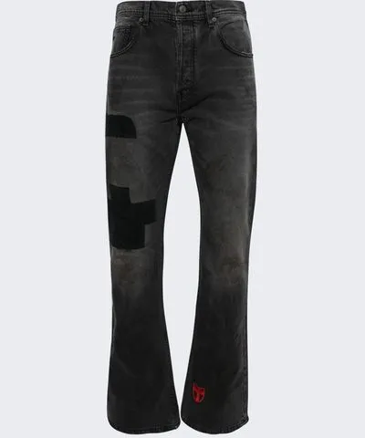 Enfants Riches Deprimes Patchwork Flare Jeans Black