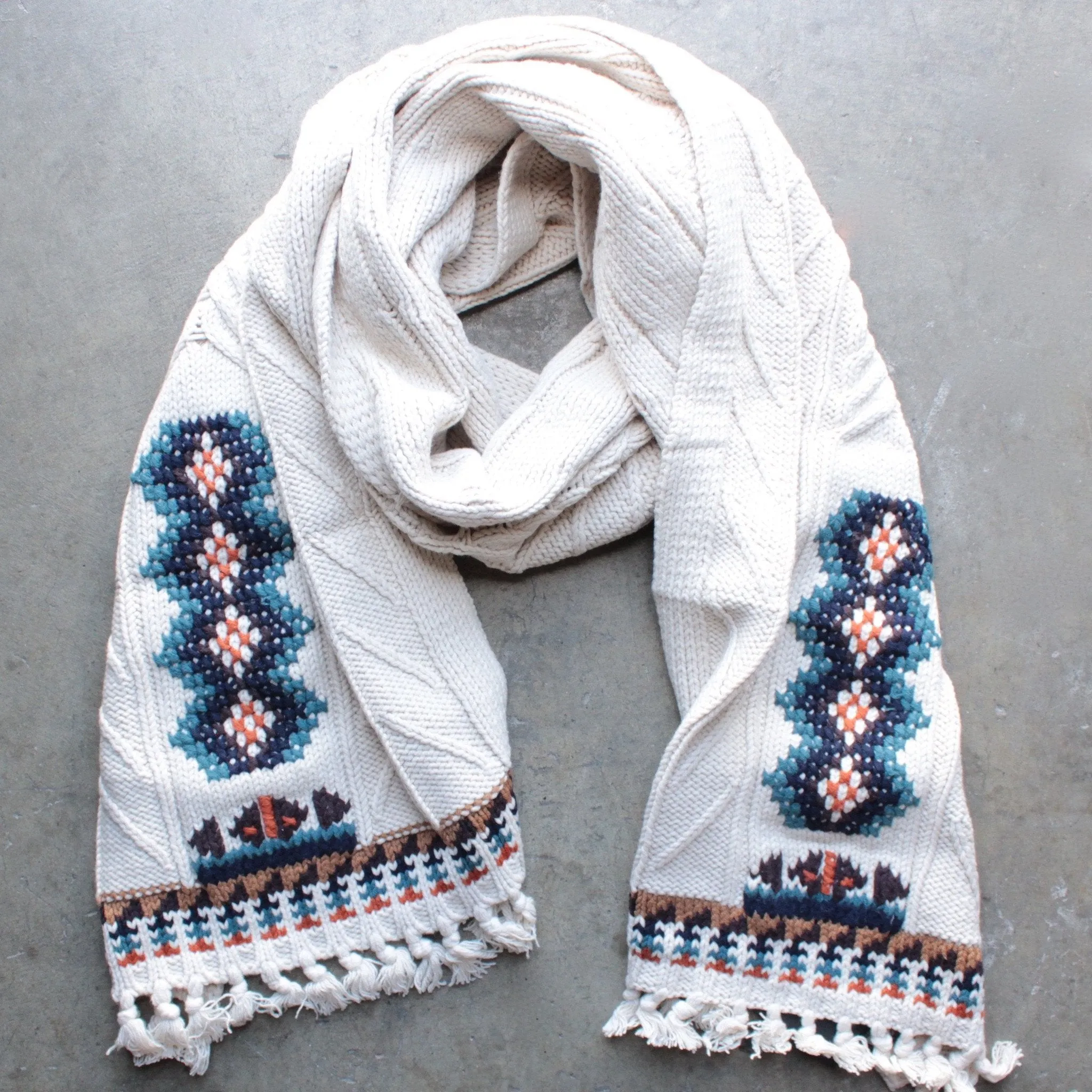 Final Sale - Chaser - Campfire Knit Fringed Scarf