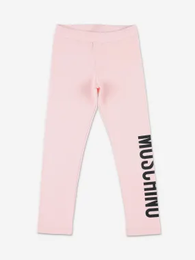 Girls Logo Leggings in Pink