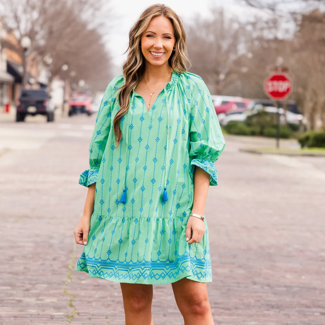 Grateful Life Dress, Green