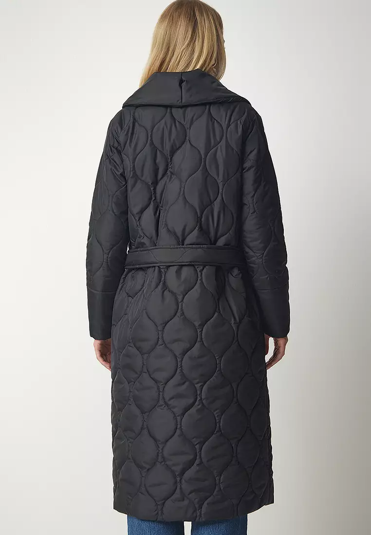 Happiness Istanbul Belted Quilted Coat