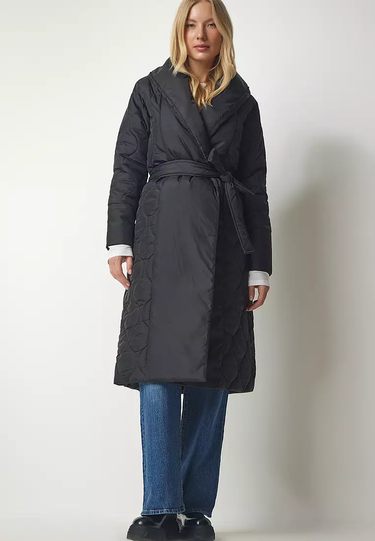 Happiness Istanbul Belted Quilted Coat