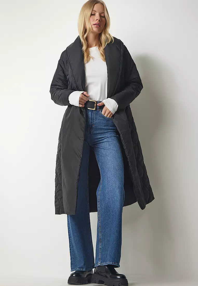 Happiness Istanbul Belted Quilted Coat