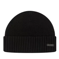 HUGO BOSS Fati Ribbed Beanie Hat Dark Blue