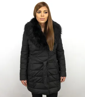  Ladies Padded Winter Coat Black