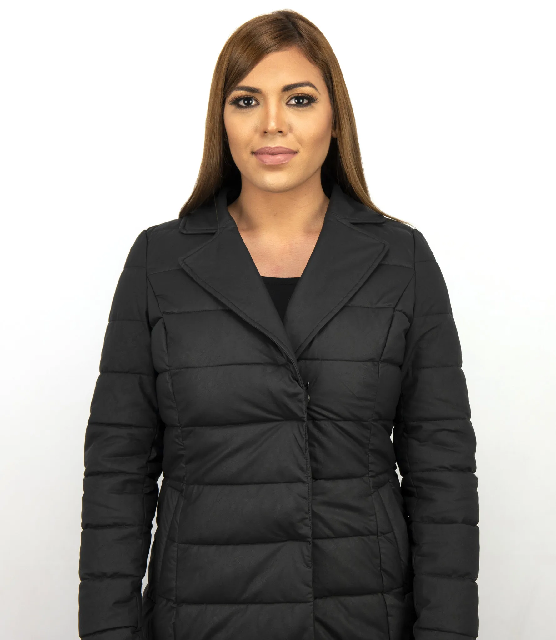  Ladies Padded Winter Coat Black