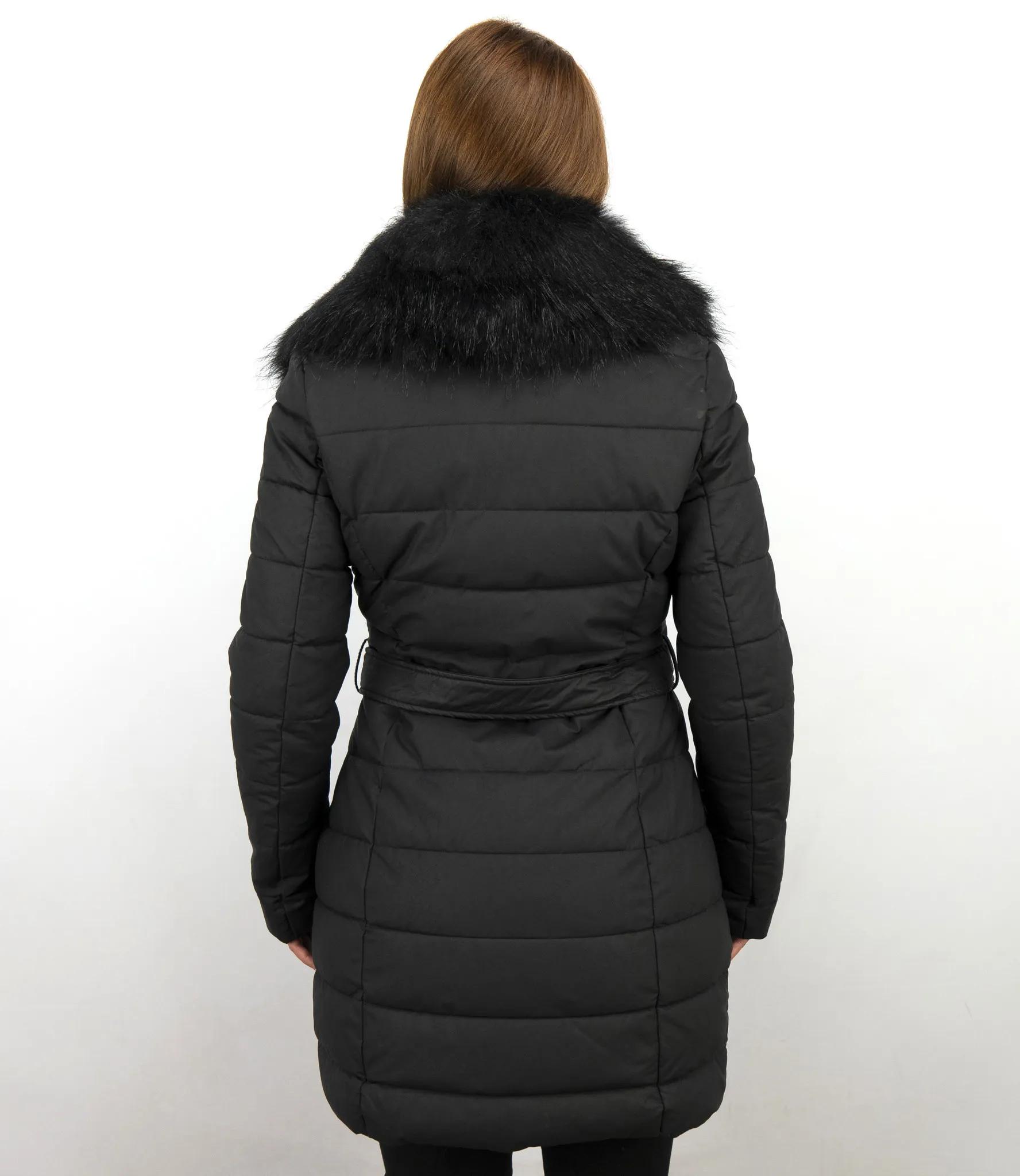  Ladies Padded Winter Coat Black