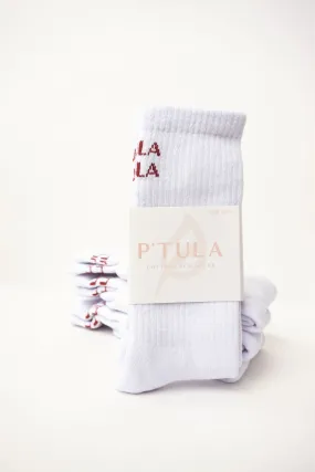 Logo Crew Sock - Cranberry (3 Pack)