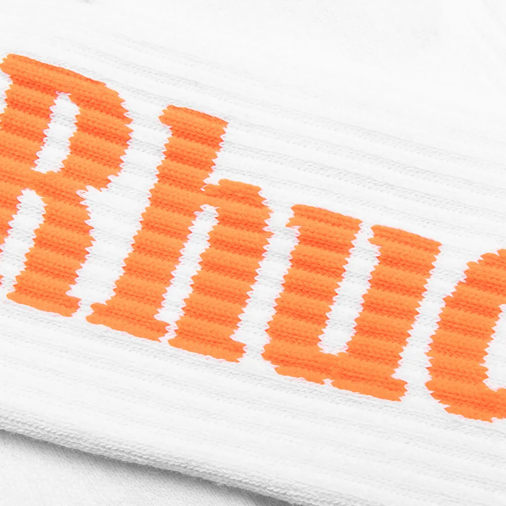 Logo Sock - White/Orange