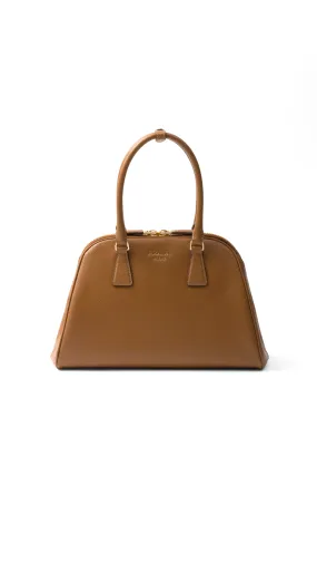 Medium Saffiano Leather Bag - Caramel