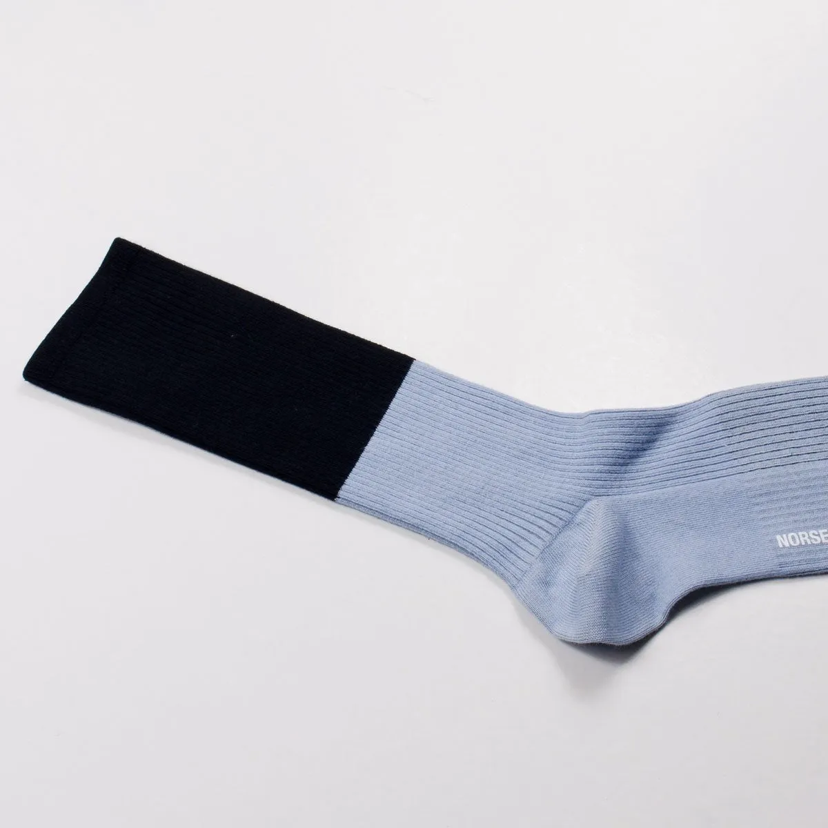 Norse Projects - Bjarki Colour Block Socks - Luminous Blue