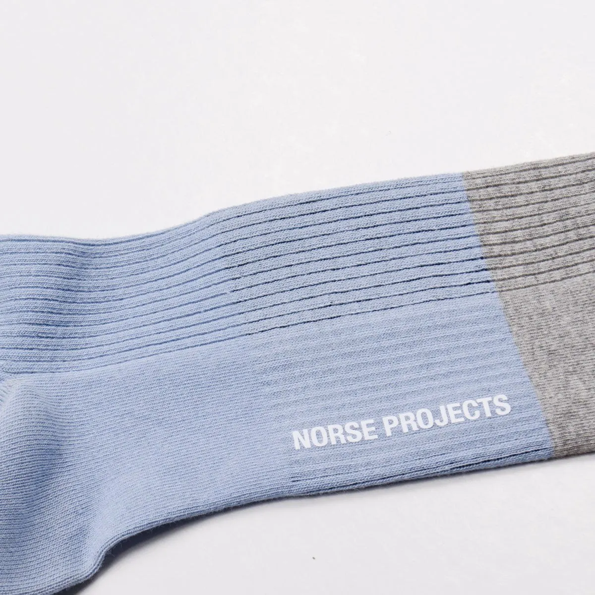 Norse Projects - Bjarki Colour Block Socks - Luminous Blue