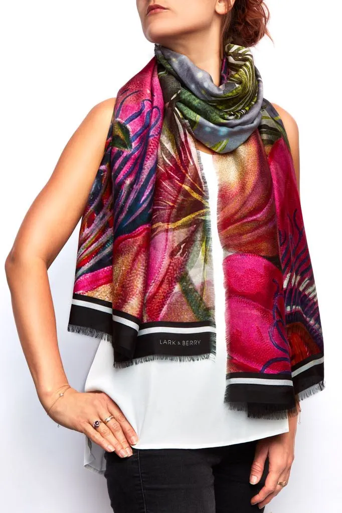 Passion Flower Dream Soft Long Scarf