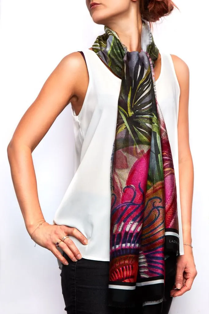 Passion Flower Dream Soft Long Scarf