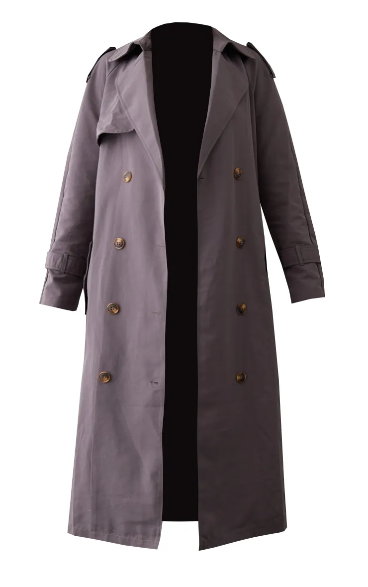 Petite Charcoal Oversized Trench Coat