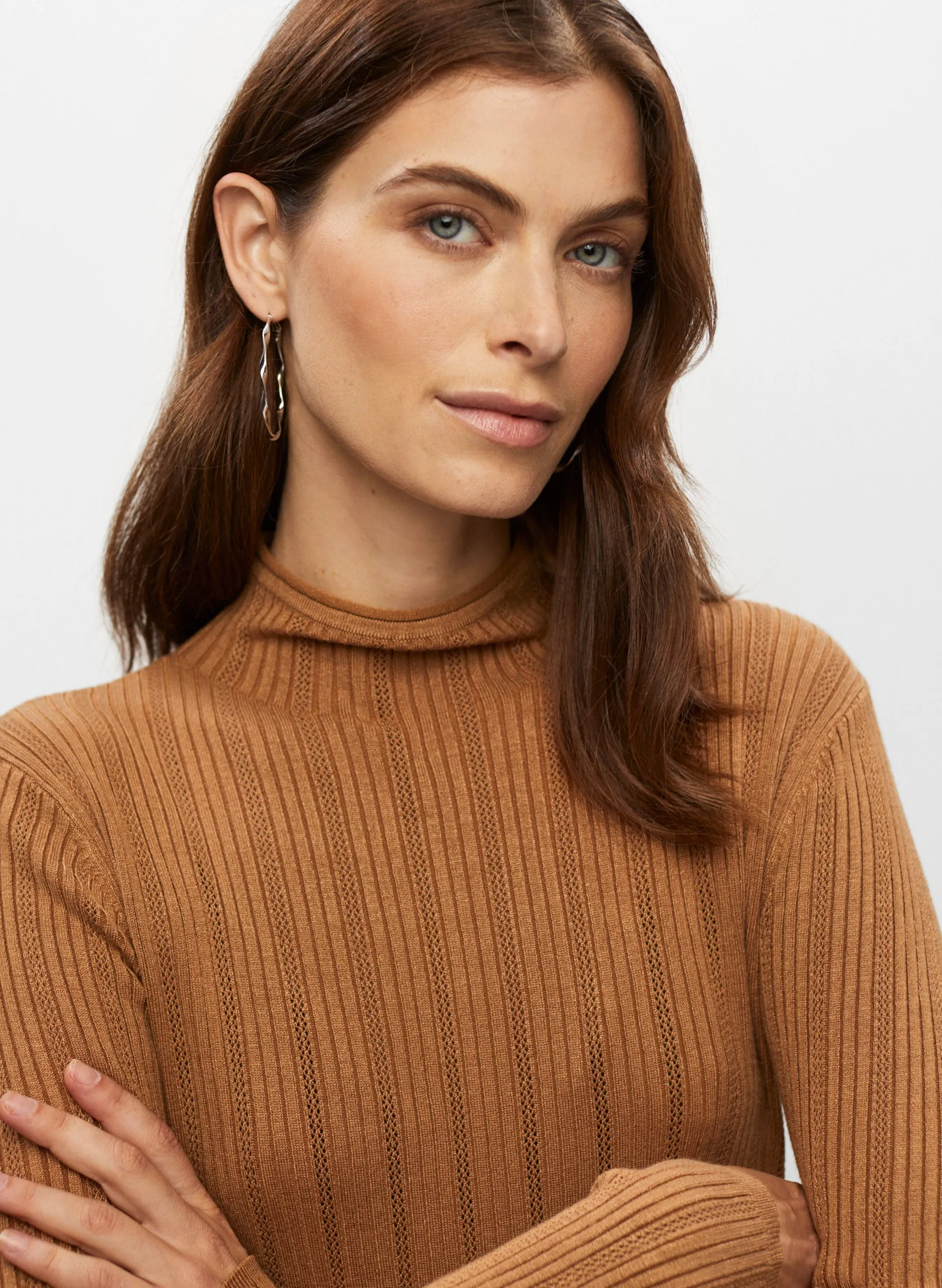 Pointelle Knit Sweater