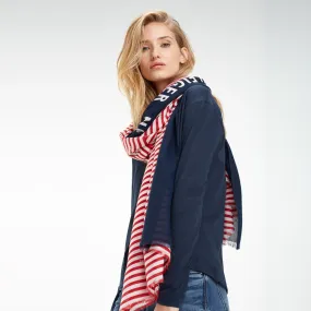 Red Sailing Stripe Scarf | Hats & Scarves | Tommy Hilfiger