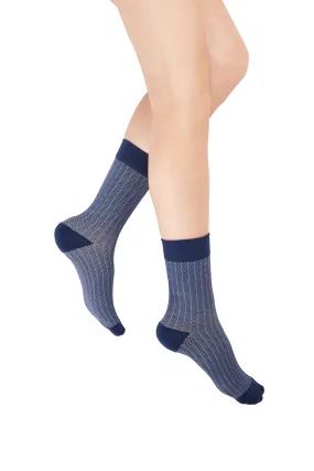 Rejuva Herringbone Crew Compression Sock