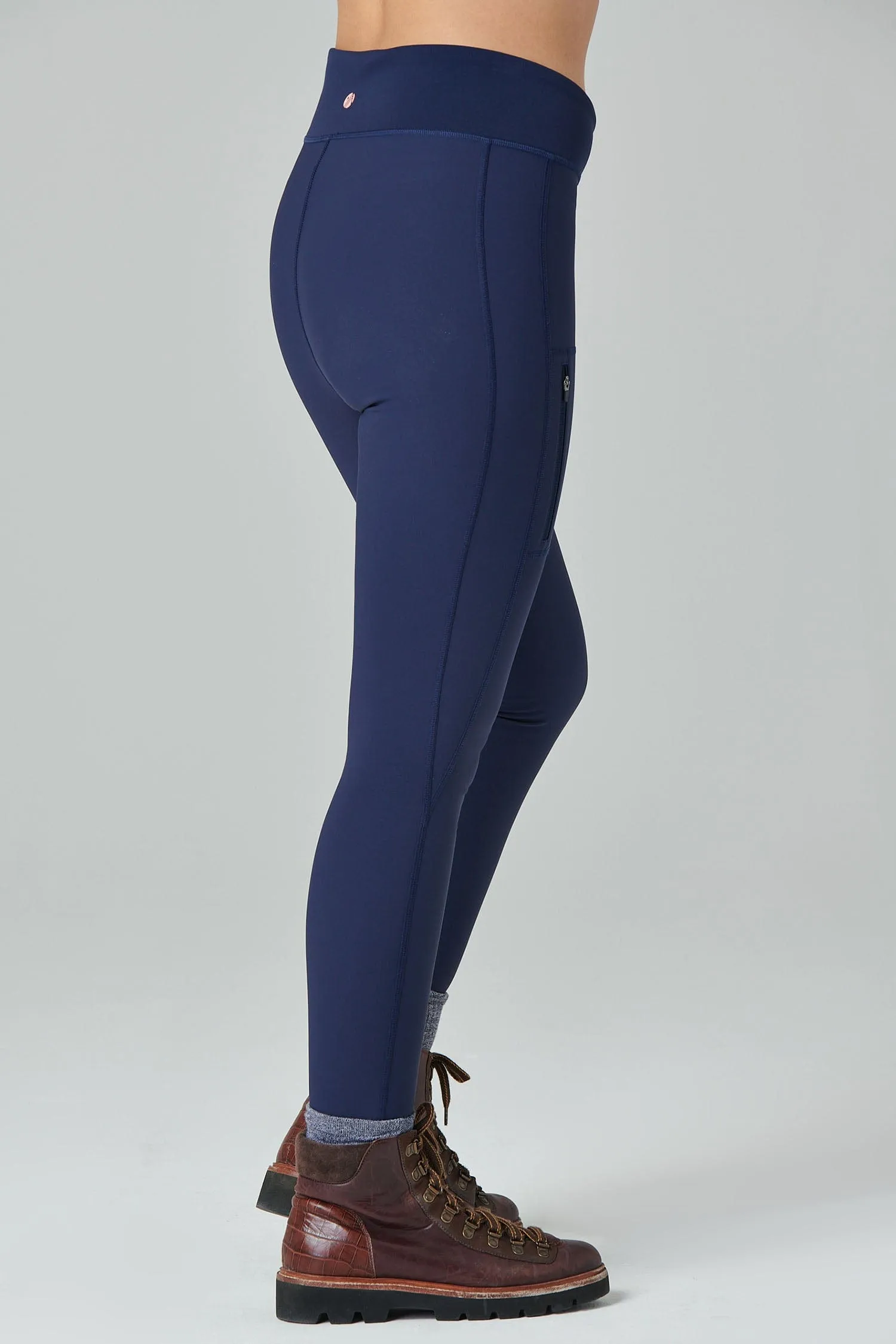 Shower Resistant Softshell Leggings - Deep Navy