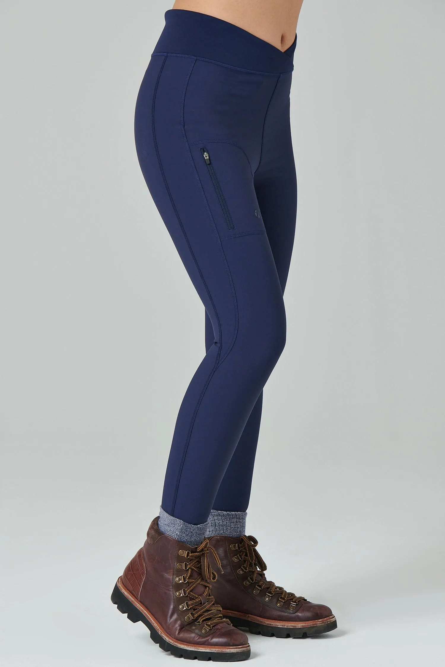 Shower Resistant Softshell Leggings - Deep Navy