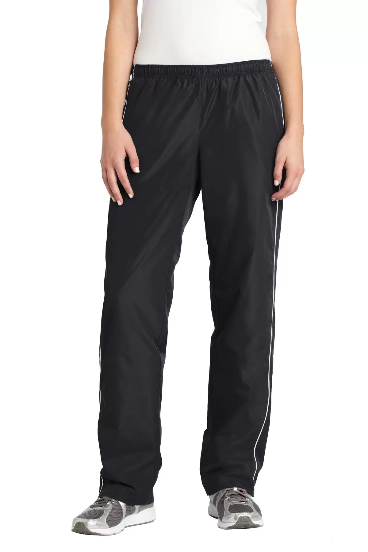 Sport Tek LPST61 Sport-Tek Ladies Piped Wind Pant SKU: LPST61