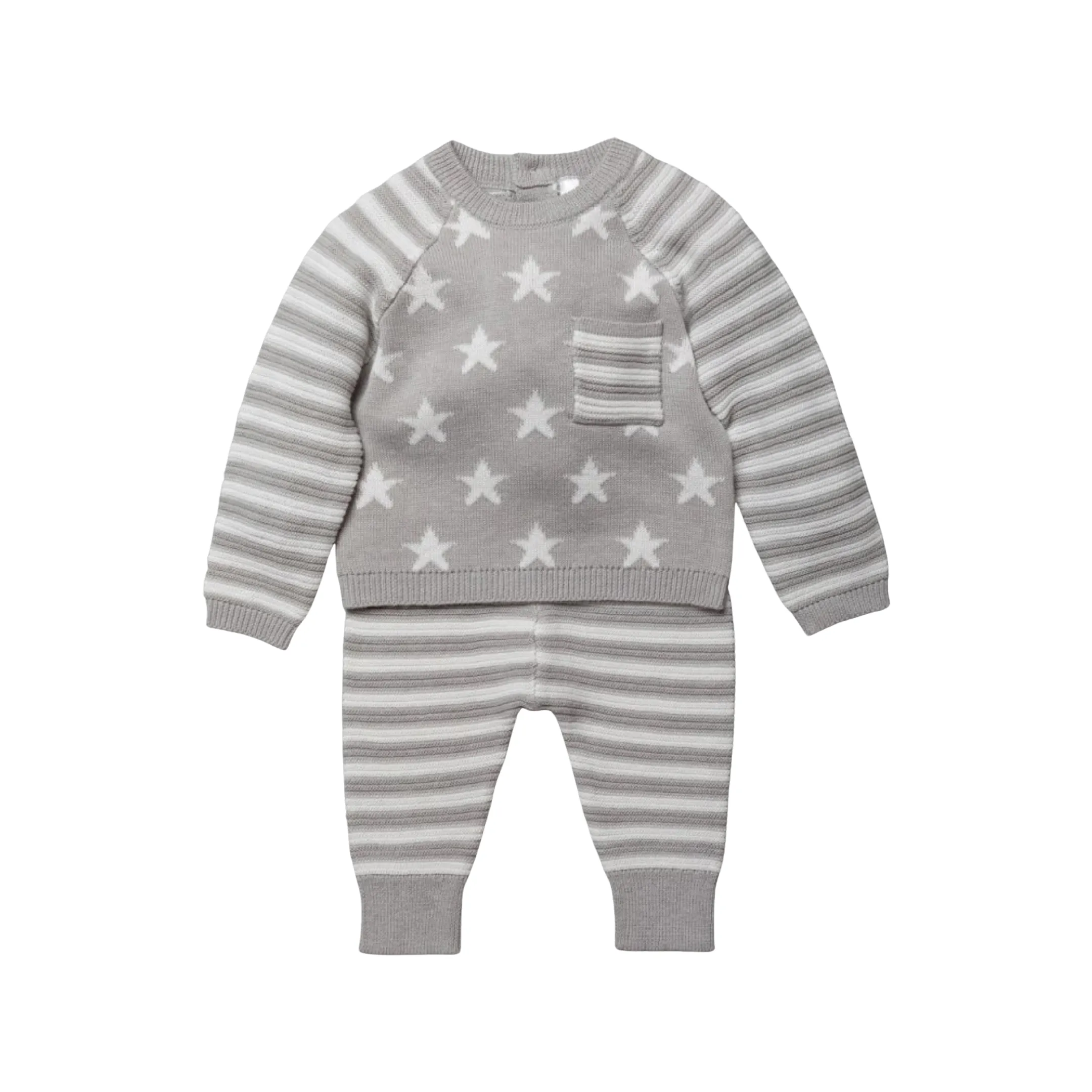 Stars + Stripes 2 piece knitted set (sizes up to 12 months)