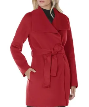 Tahari Ella Womens Wool Wrap Wool Coat