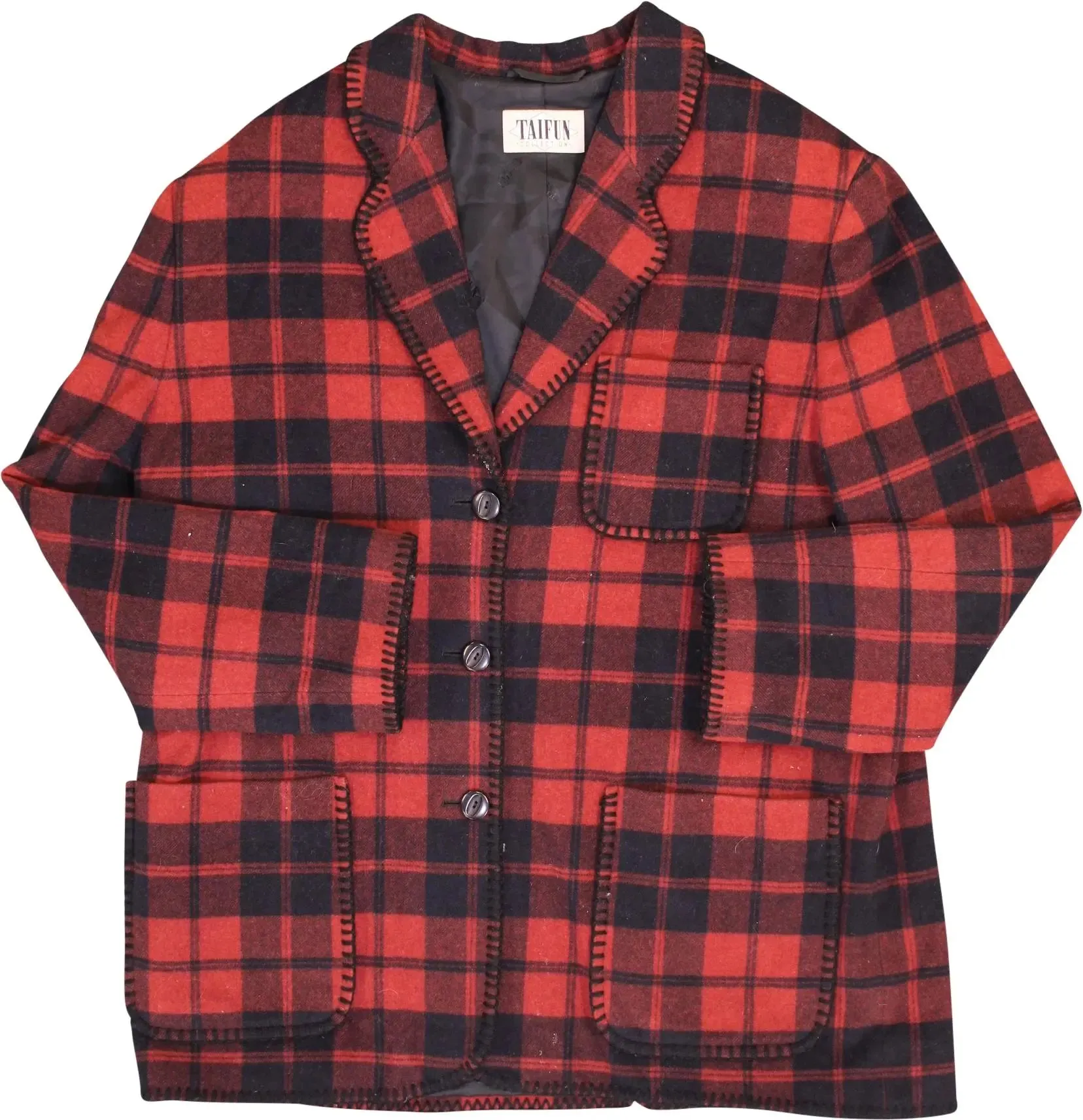 Tartan Wool Blend Coat | ThriftTale