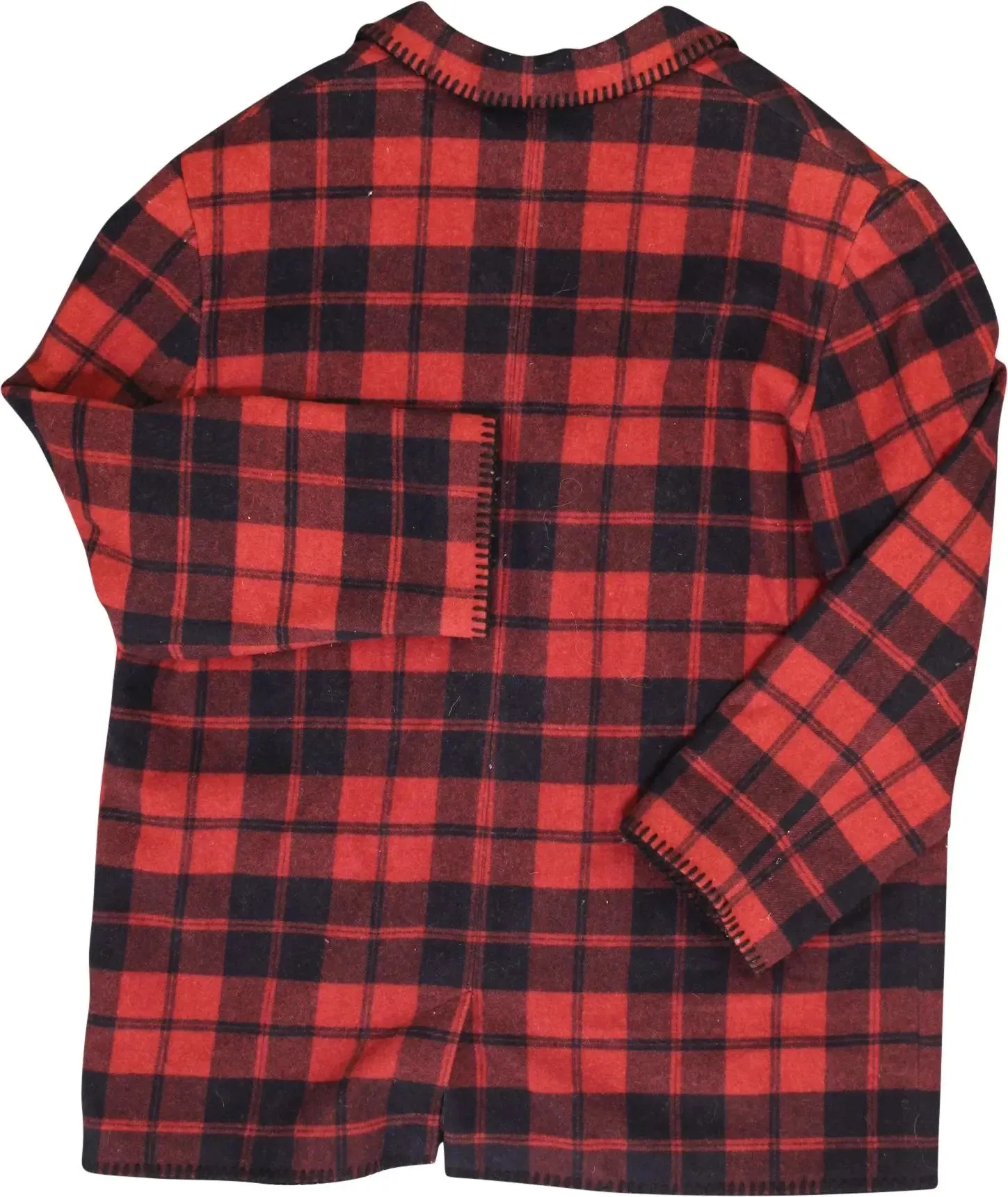 Tartan Wool Blend Coat | ThriftTale