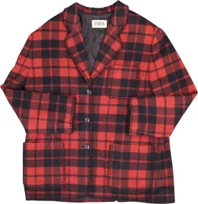 Tartan Wool Blend Coat | ThriftTale