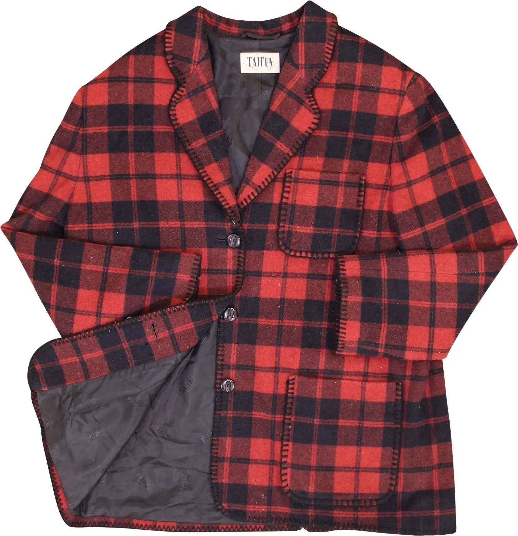 Tartan Wool Blend Coat | ThriftTale