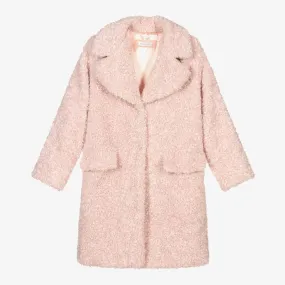 Teen Girls Pink Teddy Coat