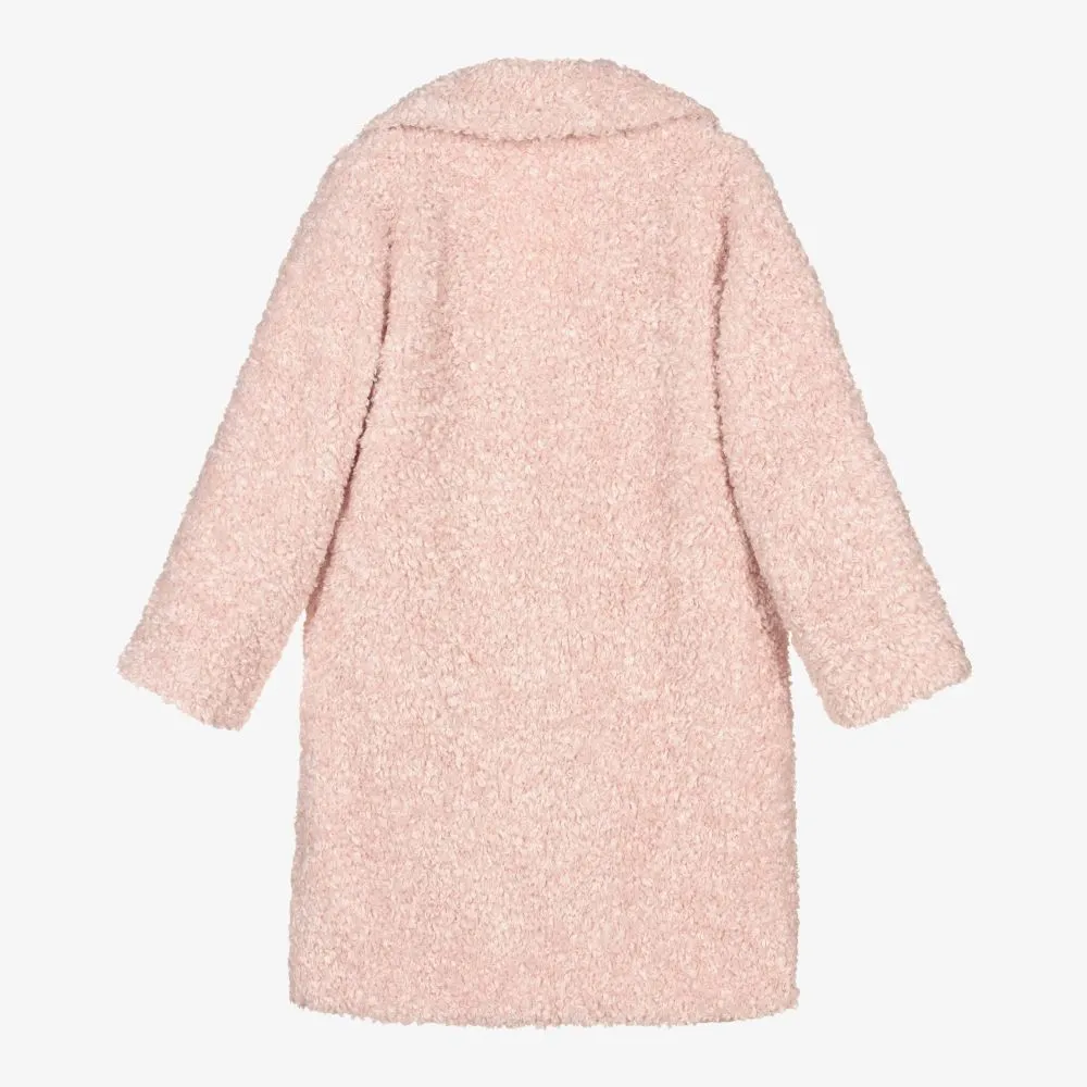 Teen Girls Pink Teddy Coat