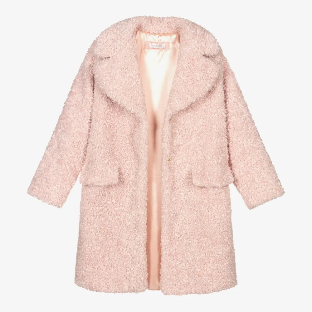 Teen Girls Pink Teddy Coat