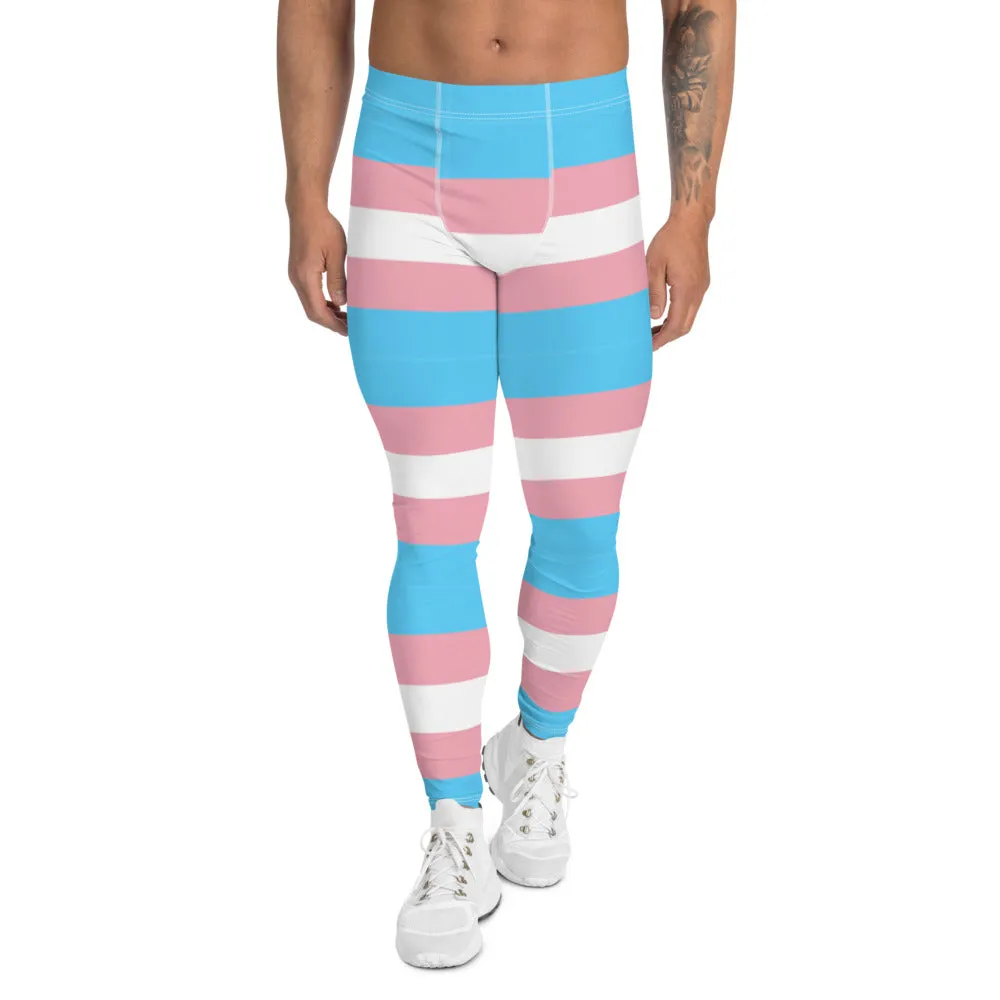 Trans Coloured Trans Pride Ribbon Boyfriend Gym Fitness Base-Layer