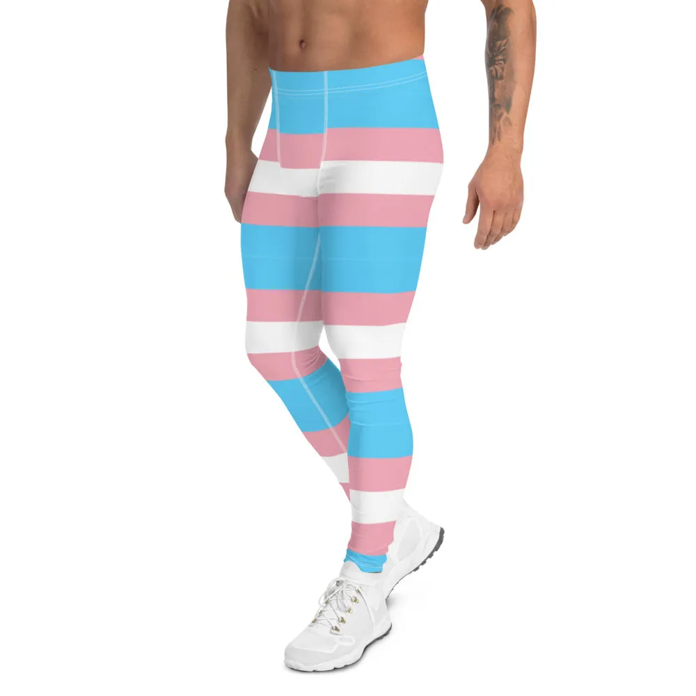 Trans Coloured Trans Pride Ribbon Boyfriend Gym Fitness Base-Layer