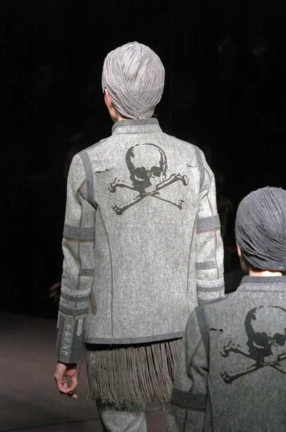 Undercover AW05 Arts and Crafts Skull Felt Wool Jacket