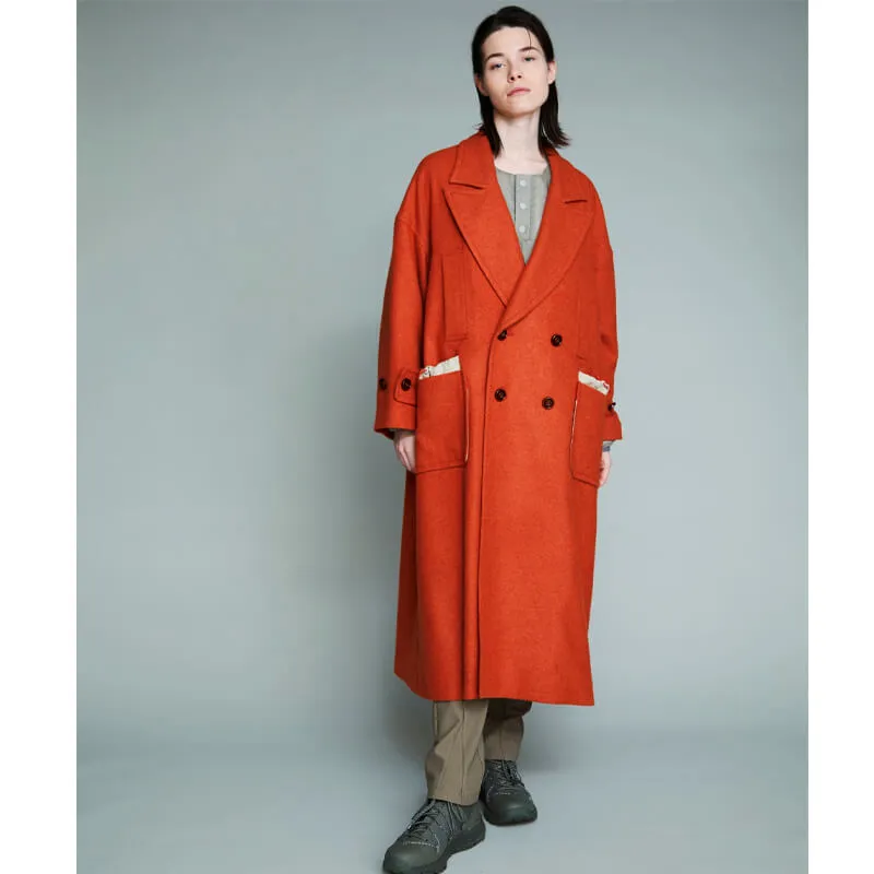 Water Repellent Wool Coat - Orange