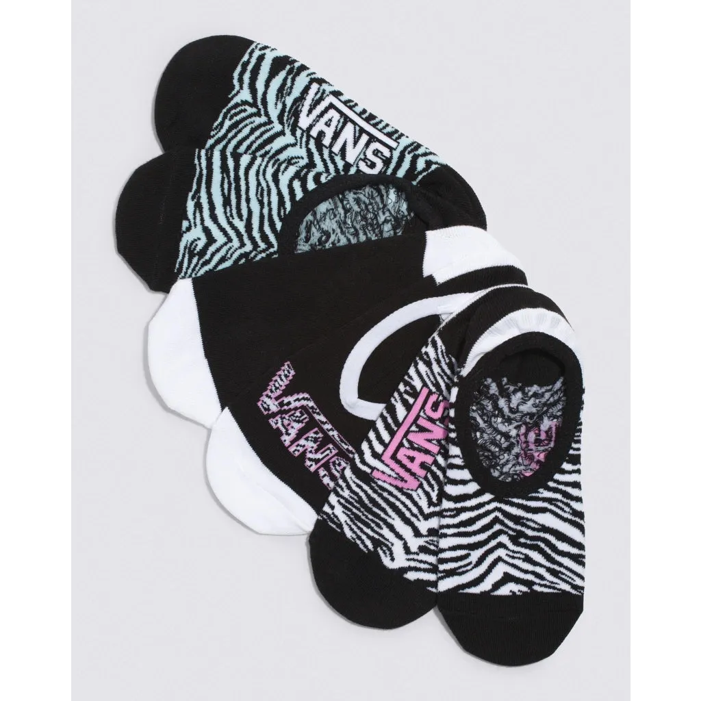 Women's Zebra Daze Canoodle No-Show Socks (3 Pack)