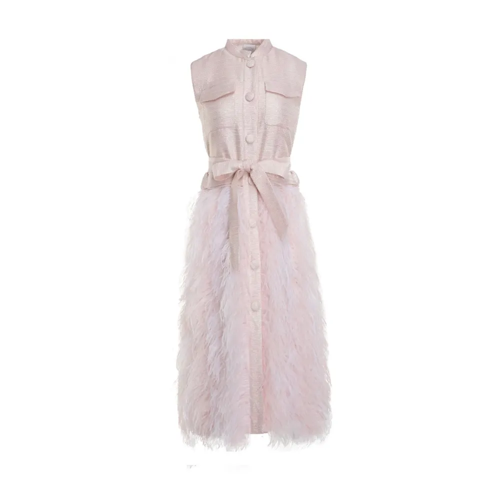 		Wyatt gilet pink tweed dress	