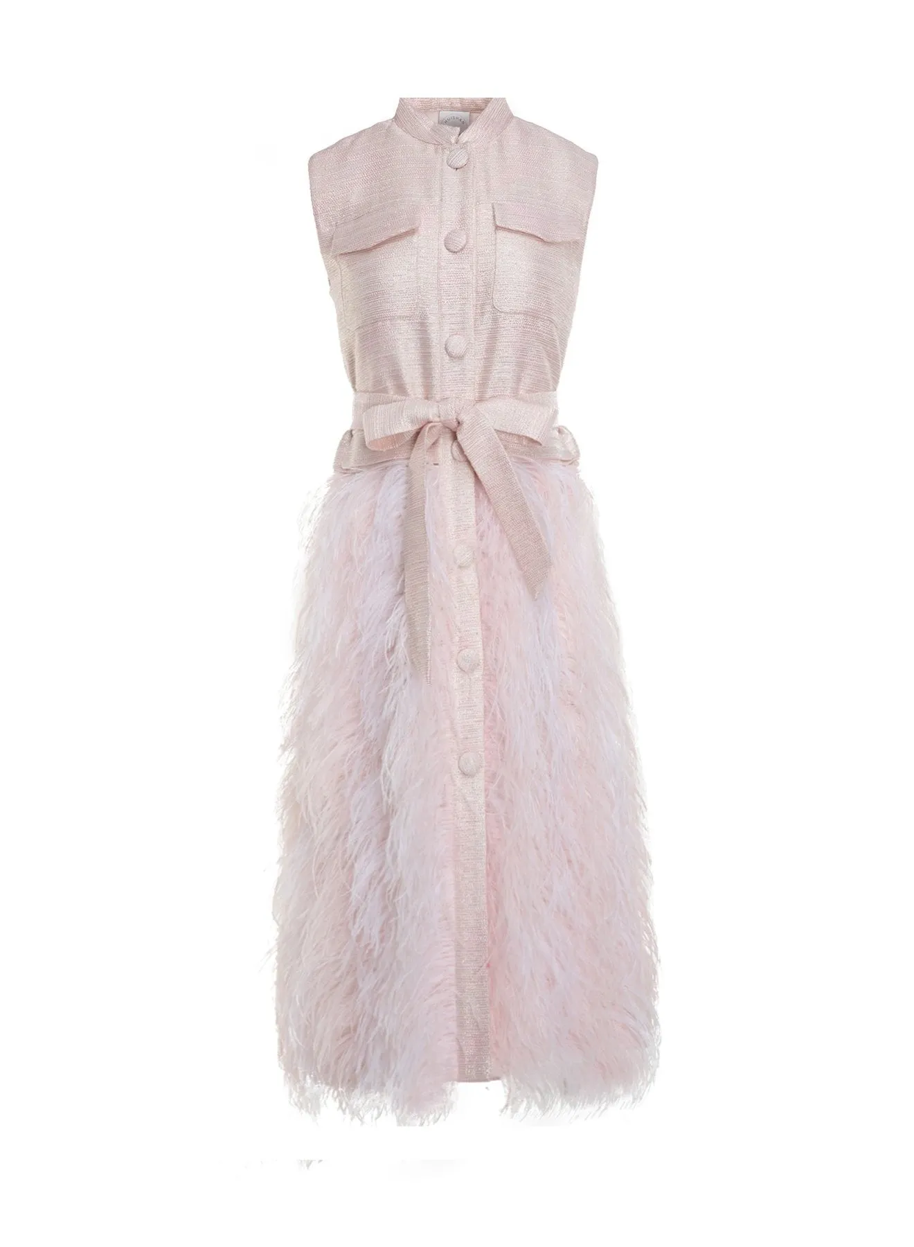 		Wyatt gilet pink tweed dress	