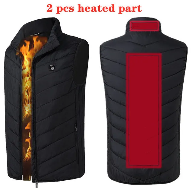 Xituodai 9 Areas Heated Vest Jacket USB Men Winter Electrical Heated Sleevless Jacket Outdoor Fishing Hunting Vest куртка с подо