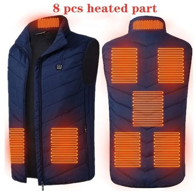 Xituodai 9 Areas Heated Vest Jacket USB Men Winter Electrical Heated Sleevless Jacket Outdoor Fishing Hunting Vest куртка с подо